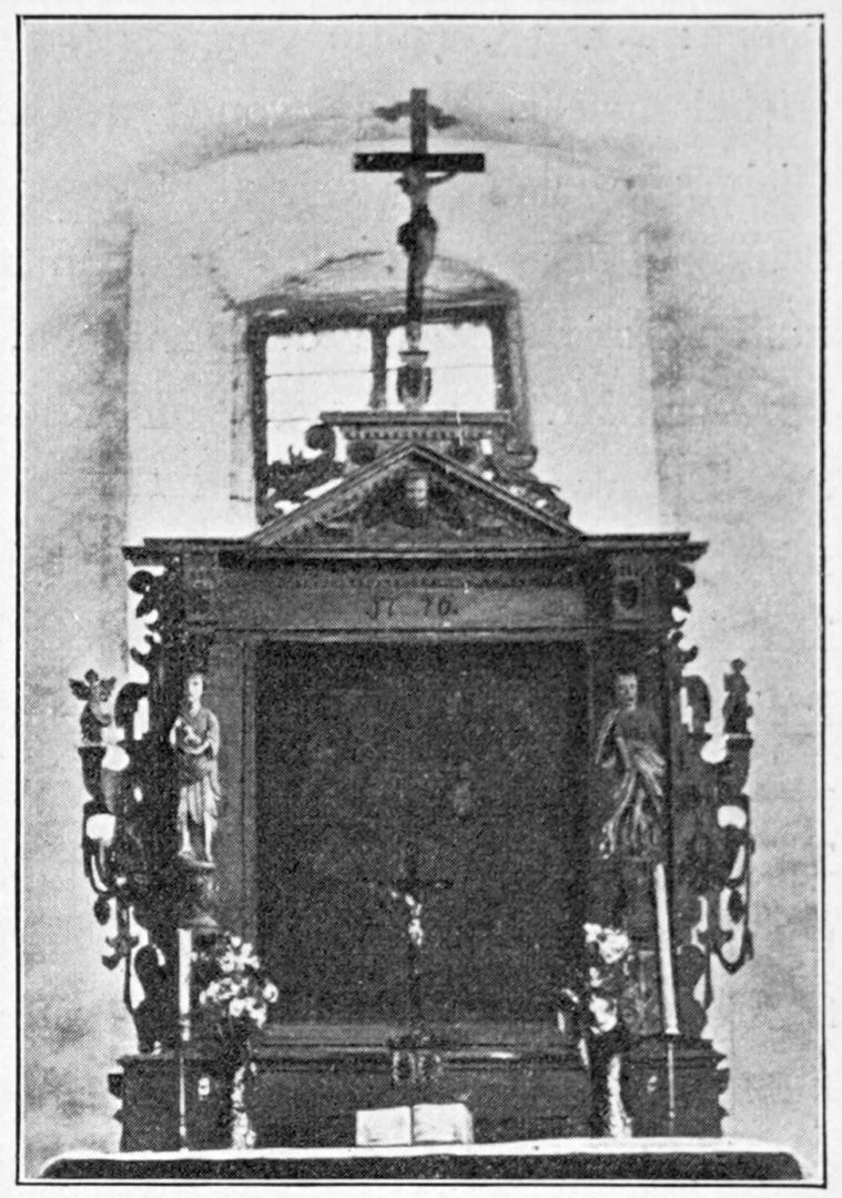 Abbildung 162. Halle, ehemaliger Altaraufsatz, nach älterer Photographie.